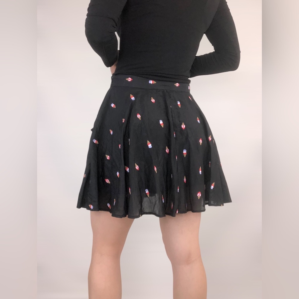 SOLD Fleur du Mal Cotton Silk Ice Cream Embroidered Mini Skirt Croquette - Picture 7 of 10